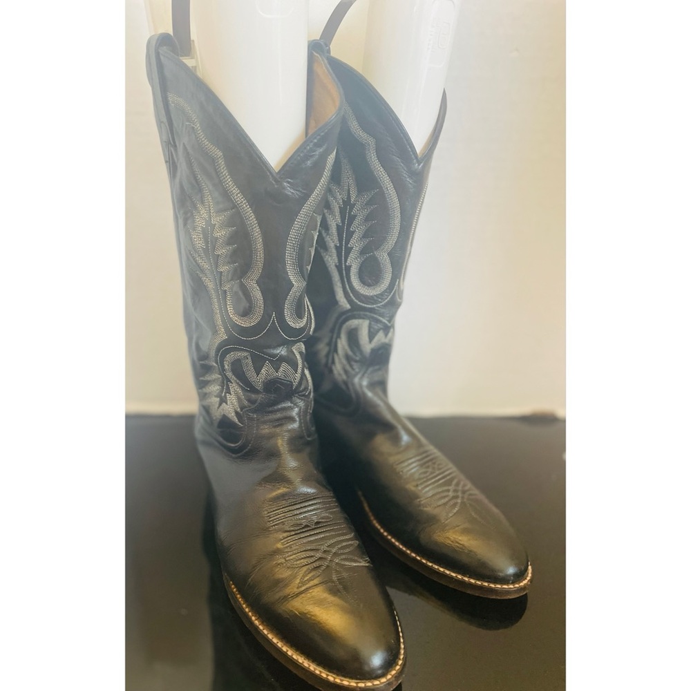 Tony Lama Men's Black Western Boots #2715 Size 9.5 D